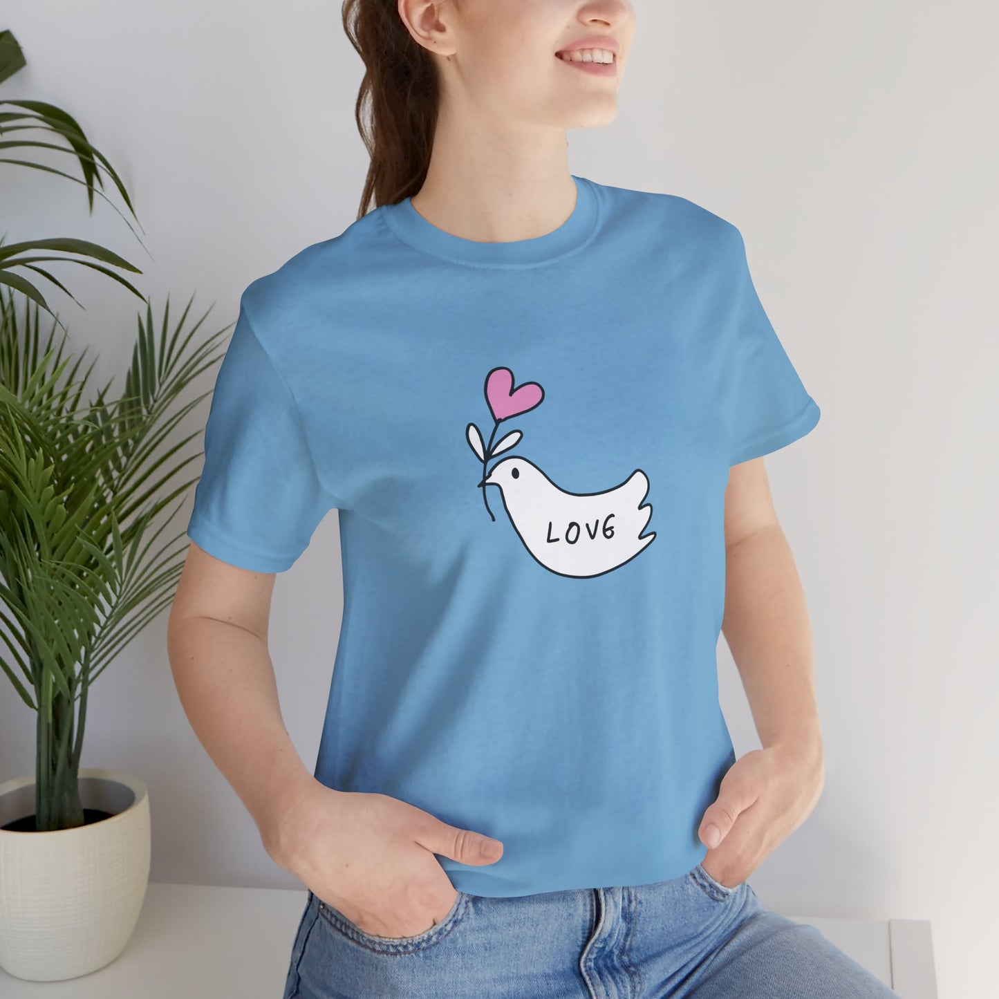 Love. Dove. Unisex Jersey Short Sleeve Tee