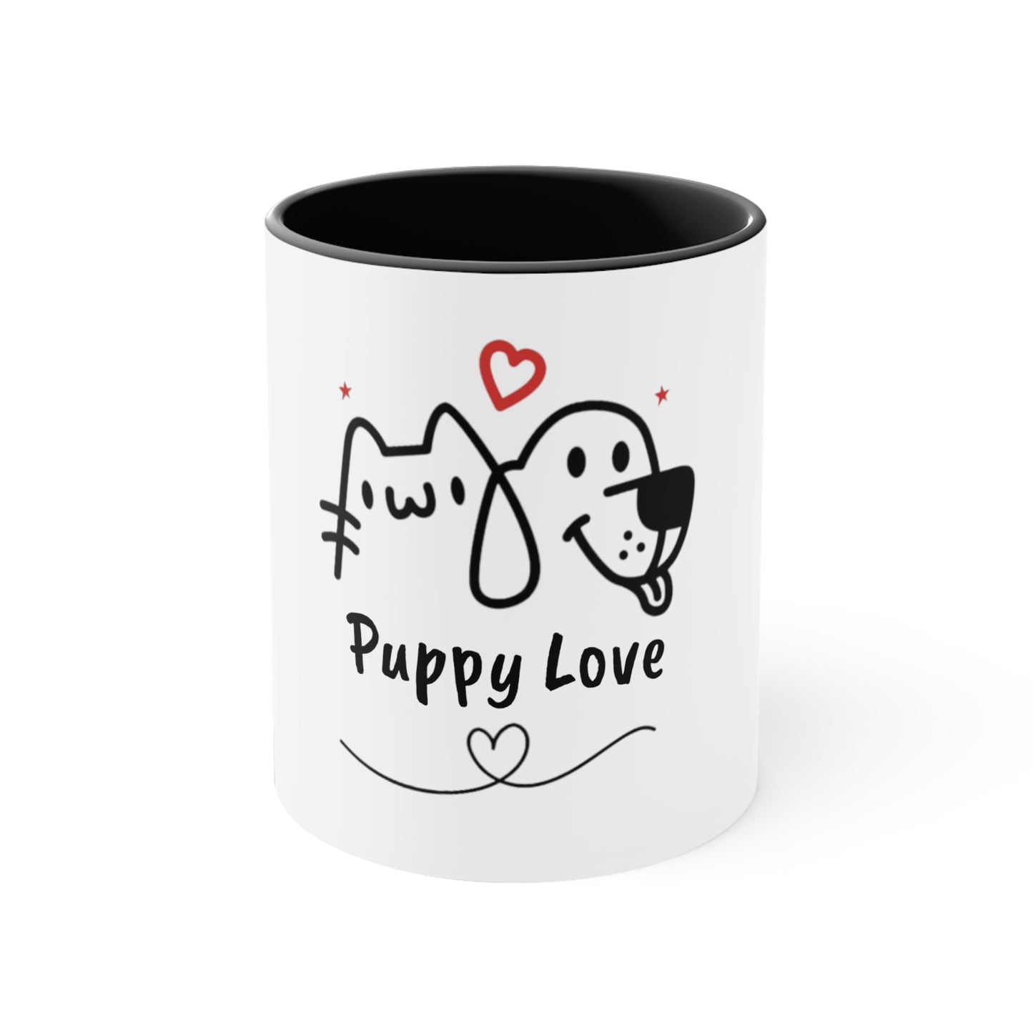 Puppy Love. Accent Coffee Mug, 11oz