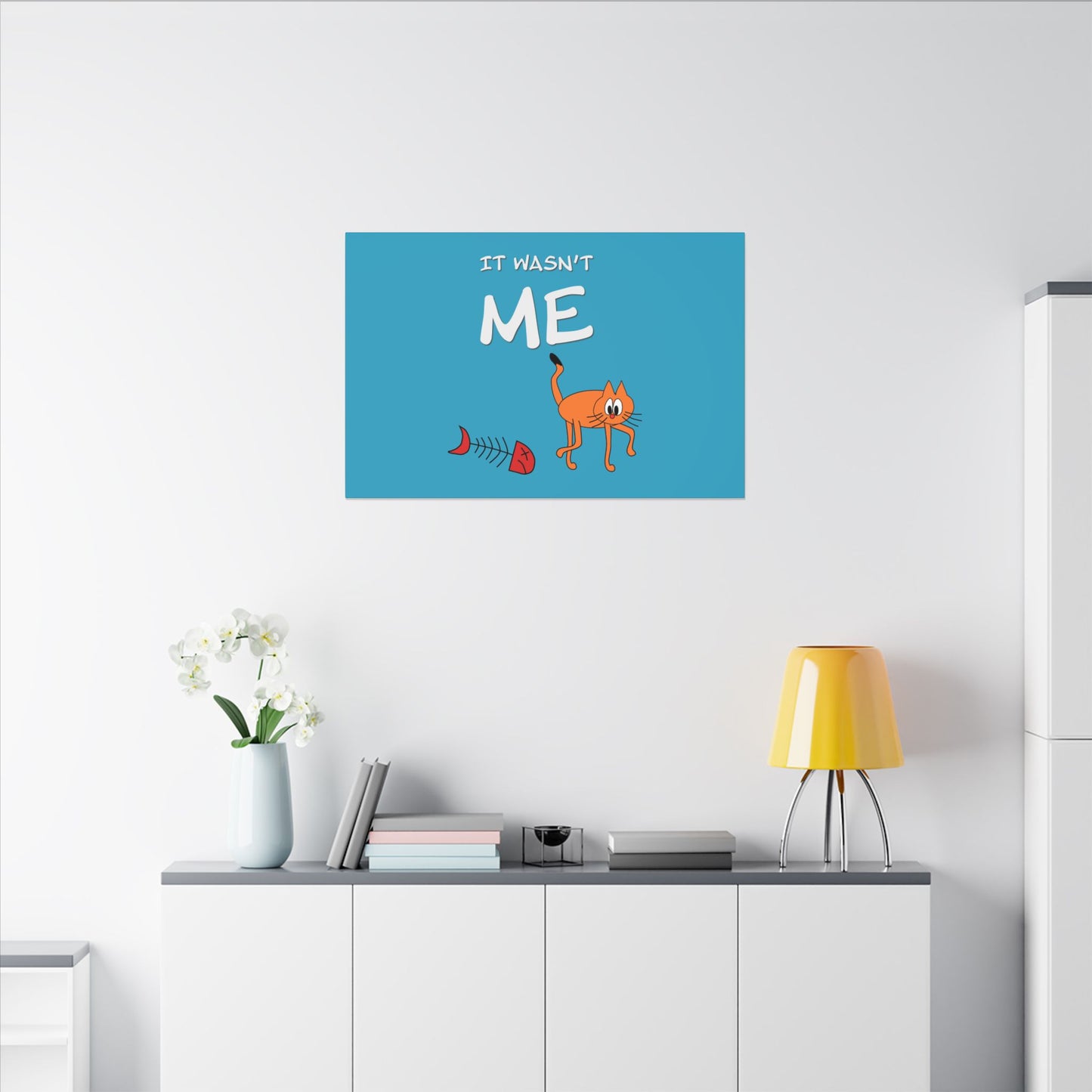 Leo The Cat Didn't Do It. Canvas Gallery Wraps