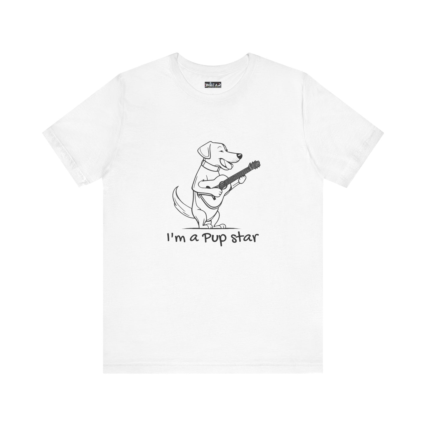 Dog With a Guitar. I'm a Pup Star. Unisex Jersey Short Sleeve Tee