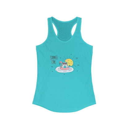 Jingles The Summertime Cat. Women's Ideal Racerback Tank