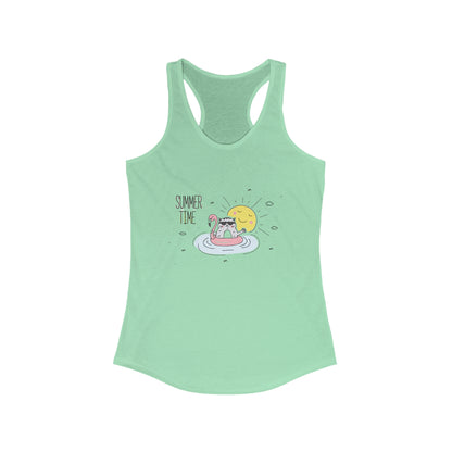 Jingles The Summertime Cat. Women's Ideal Racerback Tank