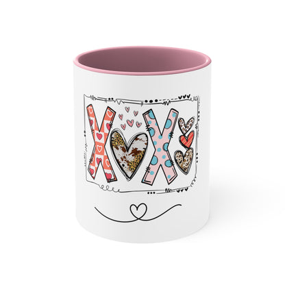 Sign of Love. XOXO. Accent Coffee Mug, 11oz