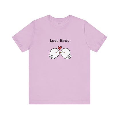 White Canary Love Birds. Unisex Jersey Short Sleeve Tee