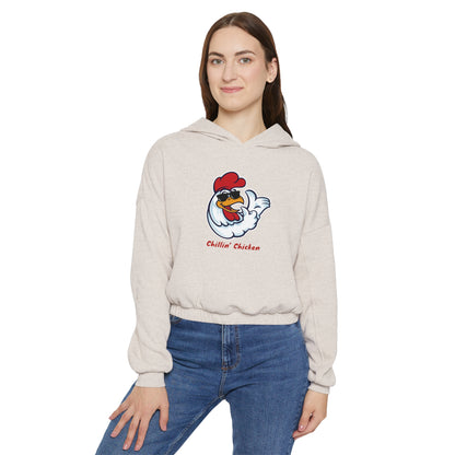 Chillin Chicken. Women's Cinched Bottom Hoodie