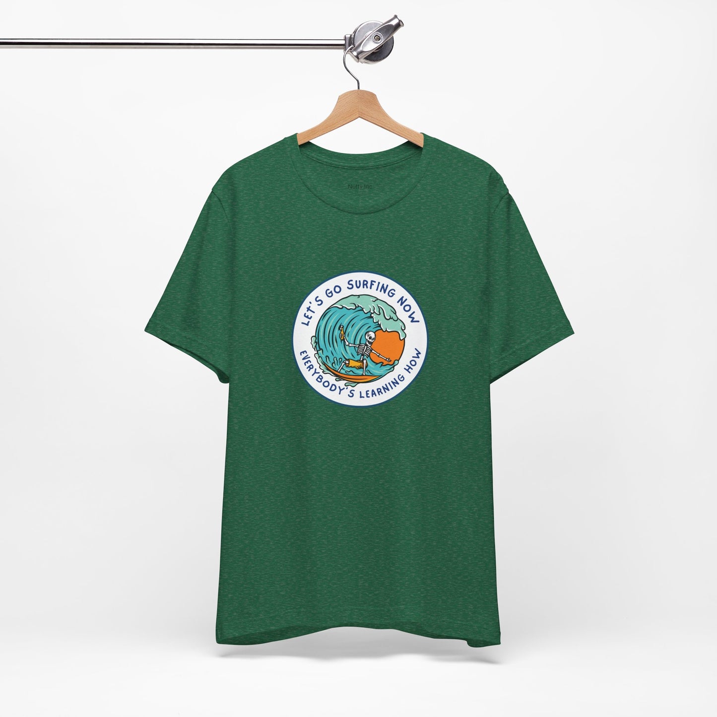 Let's Go Surfing Now. Everybody's Learning How. Unisex Jersey Short Sleeve Tee