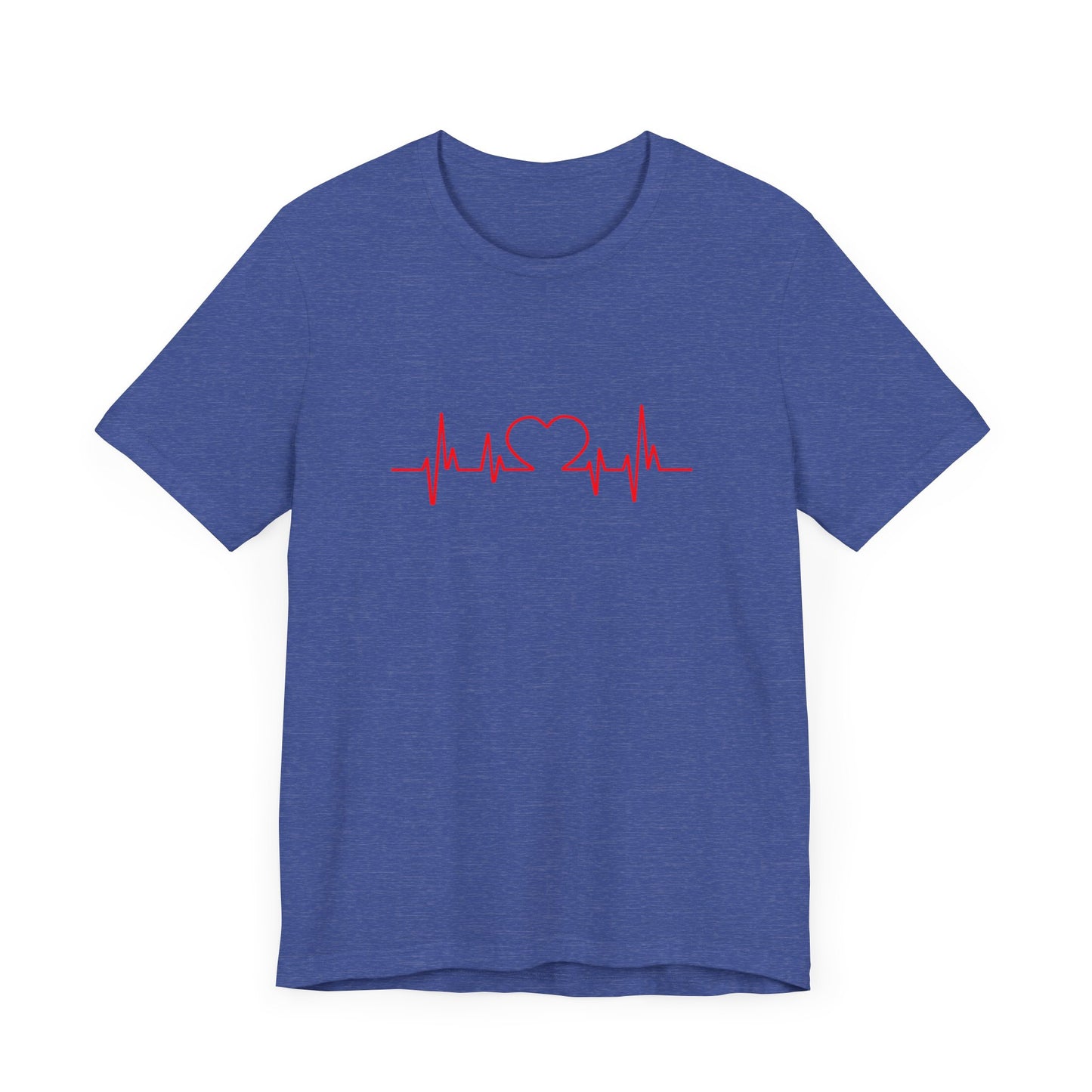 I Love You Heart Beat. Unisex Jersey Short Sleeve Tee