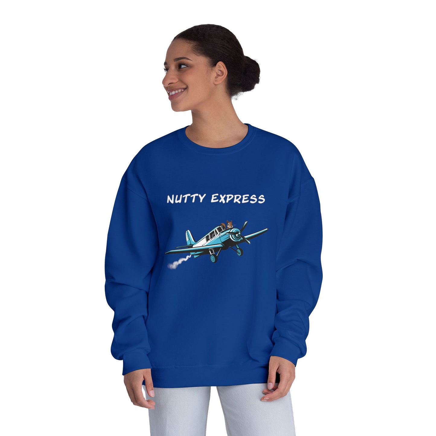 Nutty's Express Delivery. Always On-Time. Unisex NuBlend® Crewneck Sweatshirt