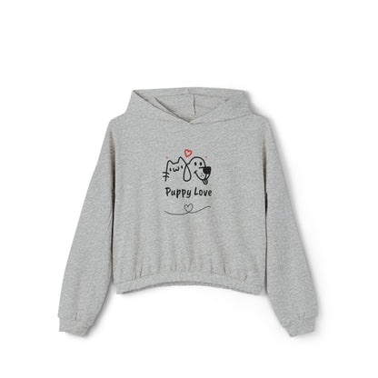 Puppy Love. Women's Cinched Bottom Hoodie