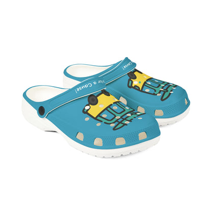 Summer Vibing Van Rubber Clogs For Men- Turquois