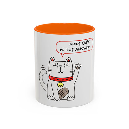 Oliver Says More Cats Is The Answer. Accent Coffee Mug, 11oz