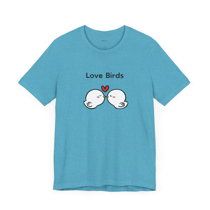 White Canary Love Birds. Unisex Jersey Short Sleeve Tee