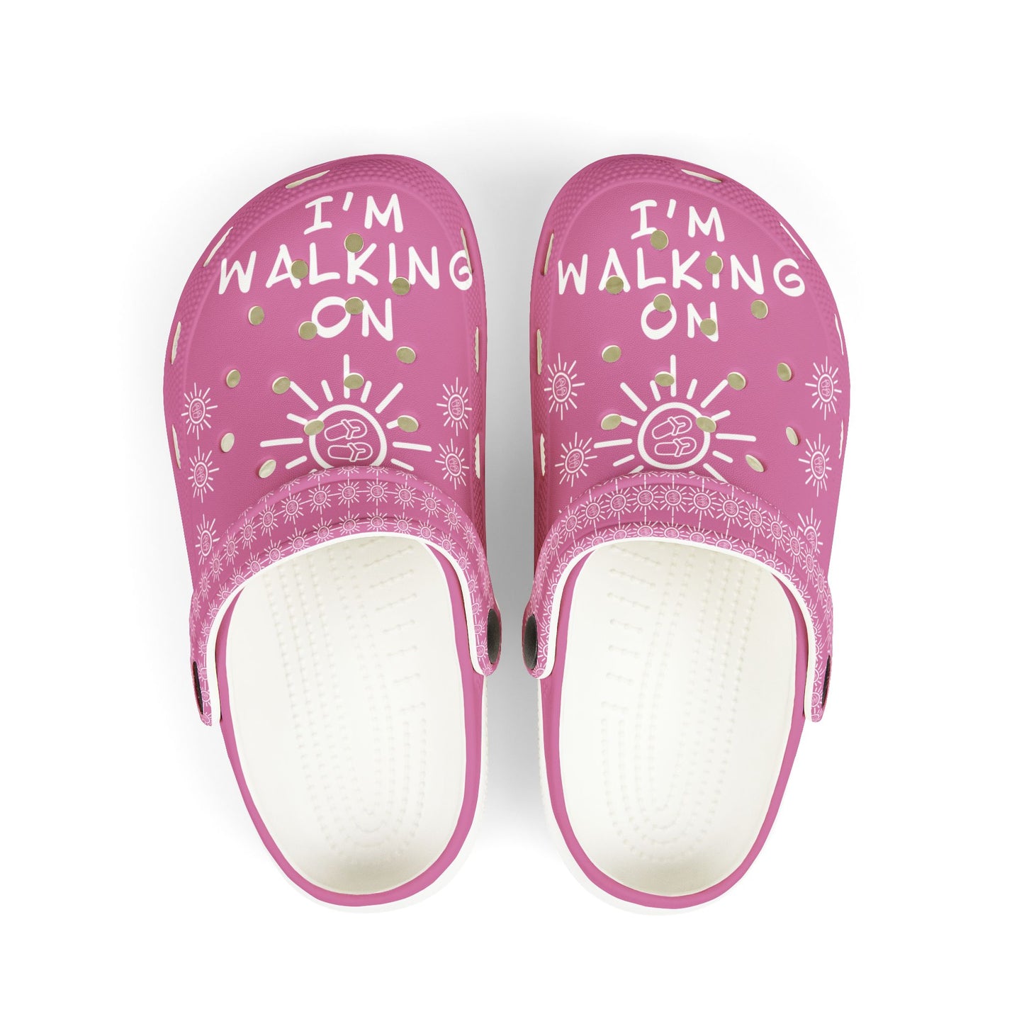 I'm Walking On Sunshine Rubber Clogs for Girls