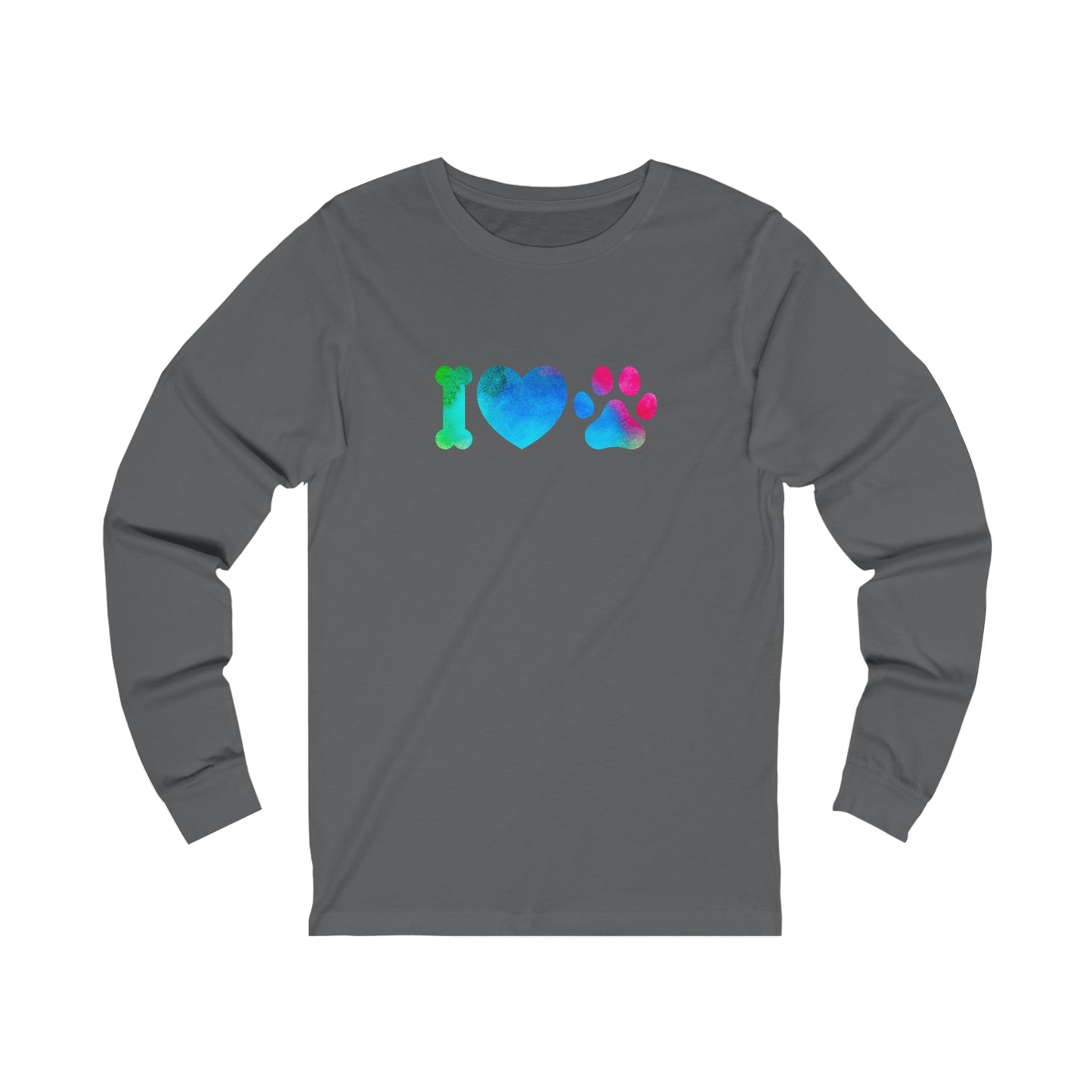 I Heart Paws. Unisex Jersey Long Sleeve Tee