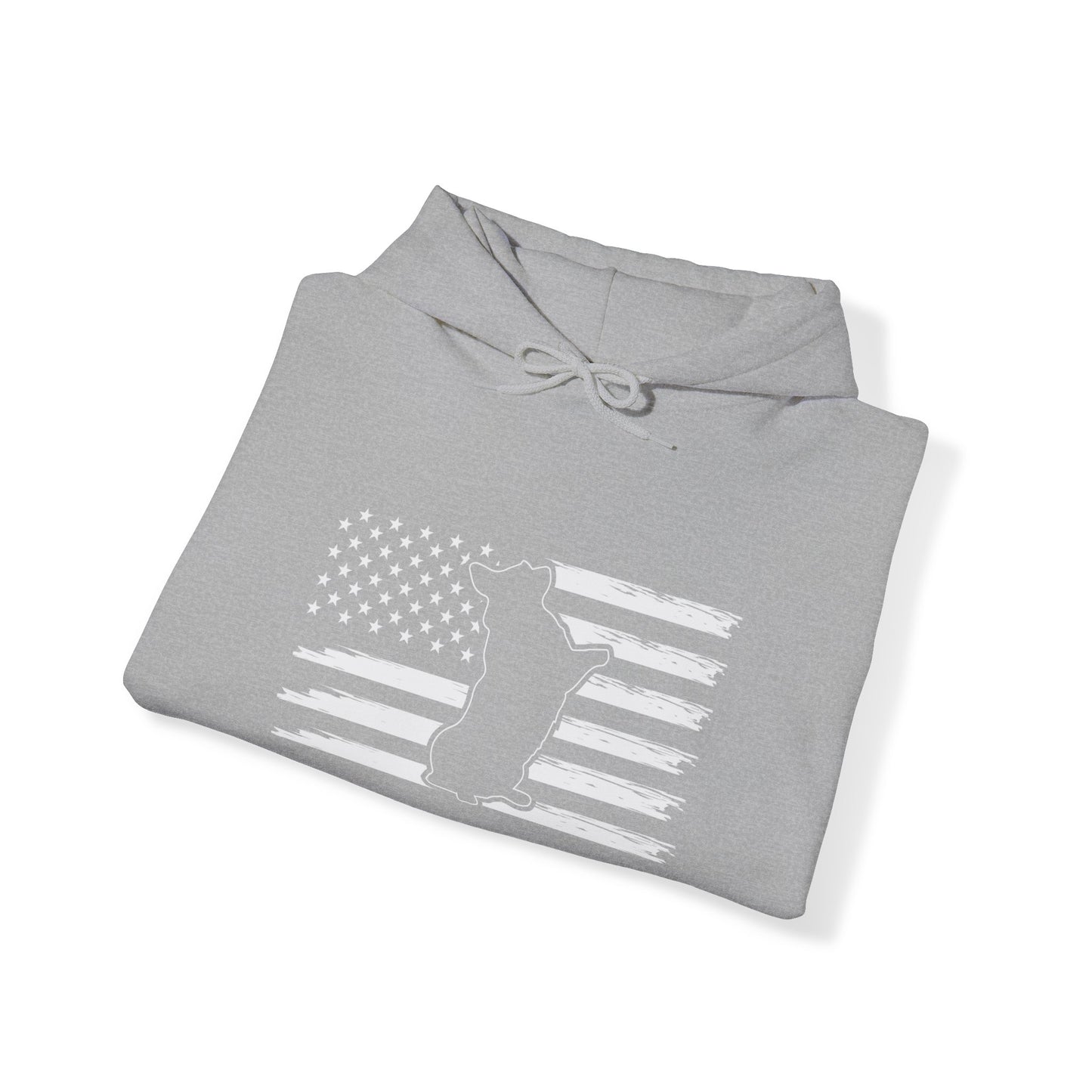 Charlie The American Flag. Unisex Hooded Sweatshirt.