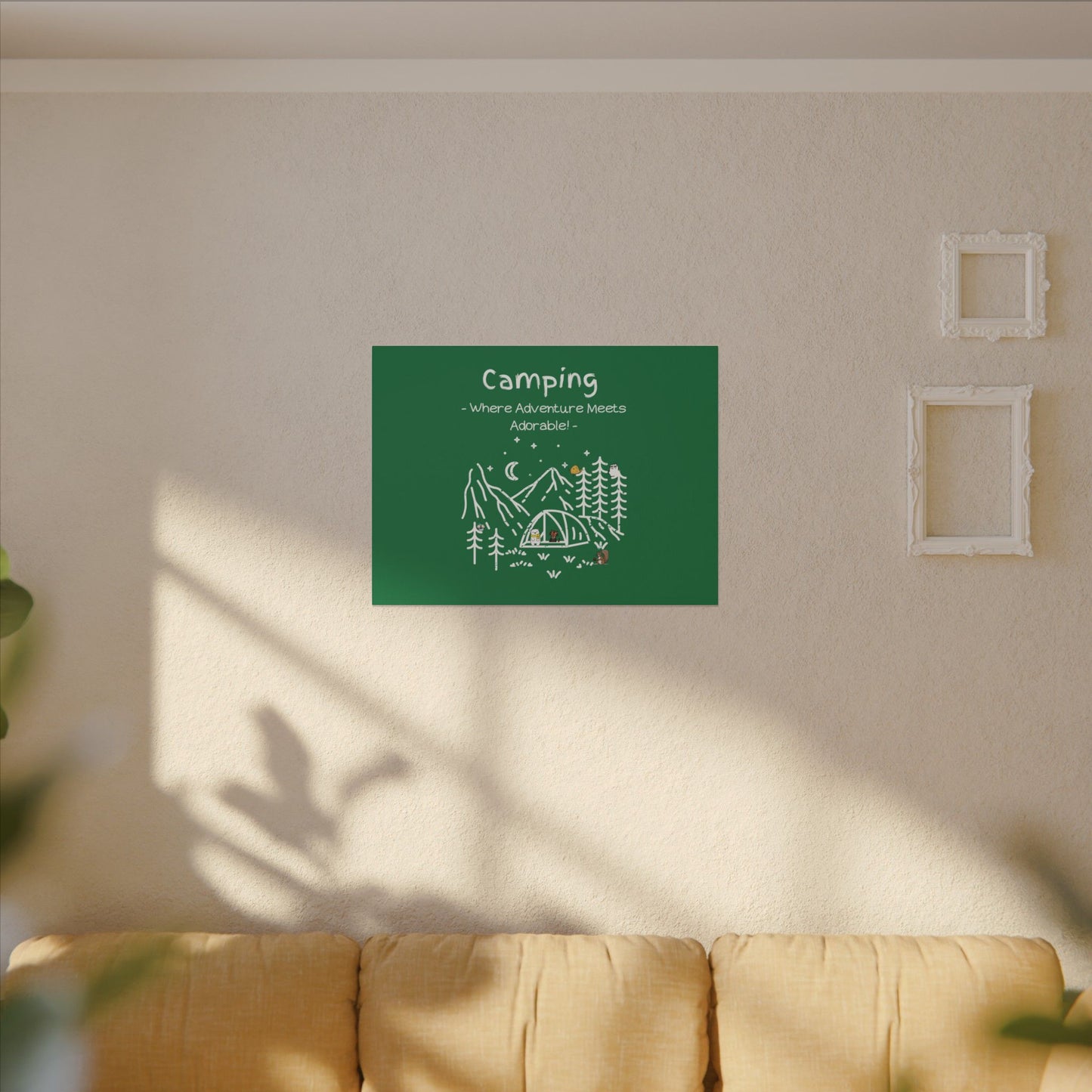 Camping. Where Adventure Meets Cuteness. Canvas Gallery Wraps