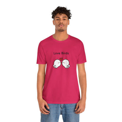 Love Birds Boyfriend T Graphic. Unisex Jersey Short Sleeve Tee