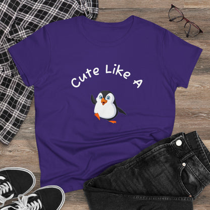 Cute Like a Penguin – Penguin Graphic T-Shirt for Women