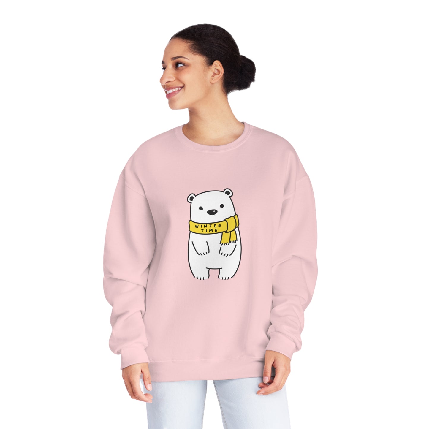 Winter Time BK Bear. Unisex NuBlend® Crewneck Sweatshirt