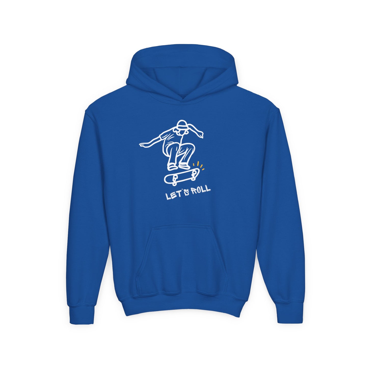 Let's Roll Skateboarder. Kids Hoodie