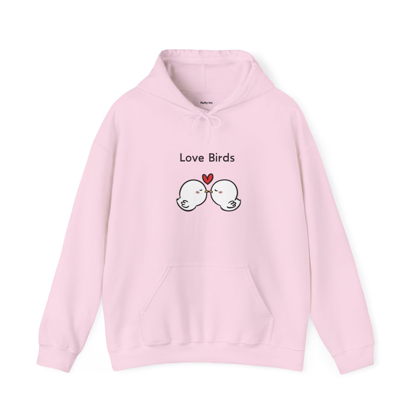 White Canary Love Birds. Unisex Hooded Sweatshirt.