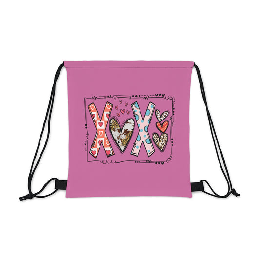 Sign Of Love. Outdoor Drawstring Bag