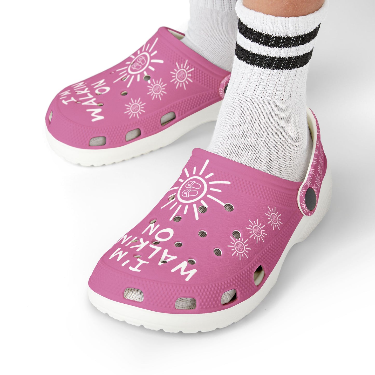 I'm Walking On Sunshine Rubber Clogs for Girls