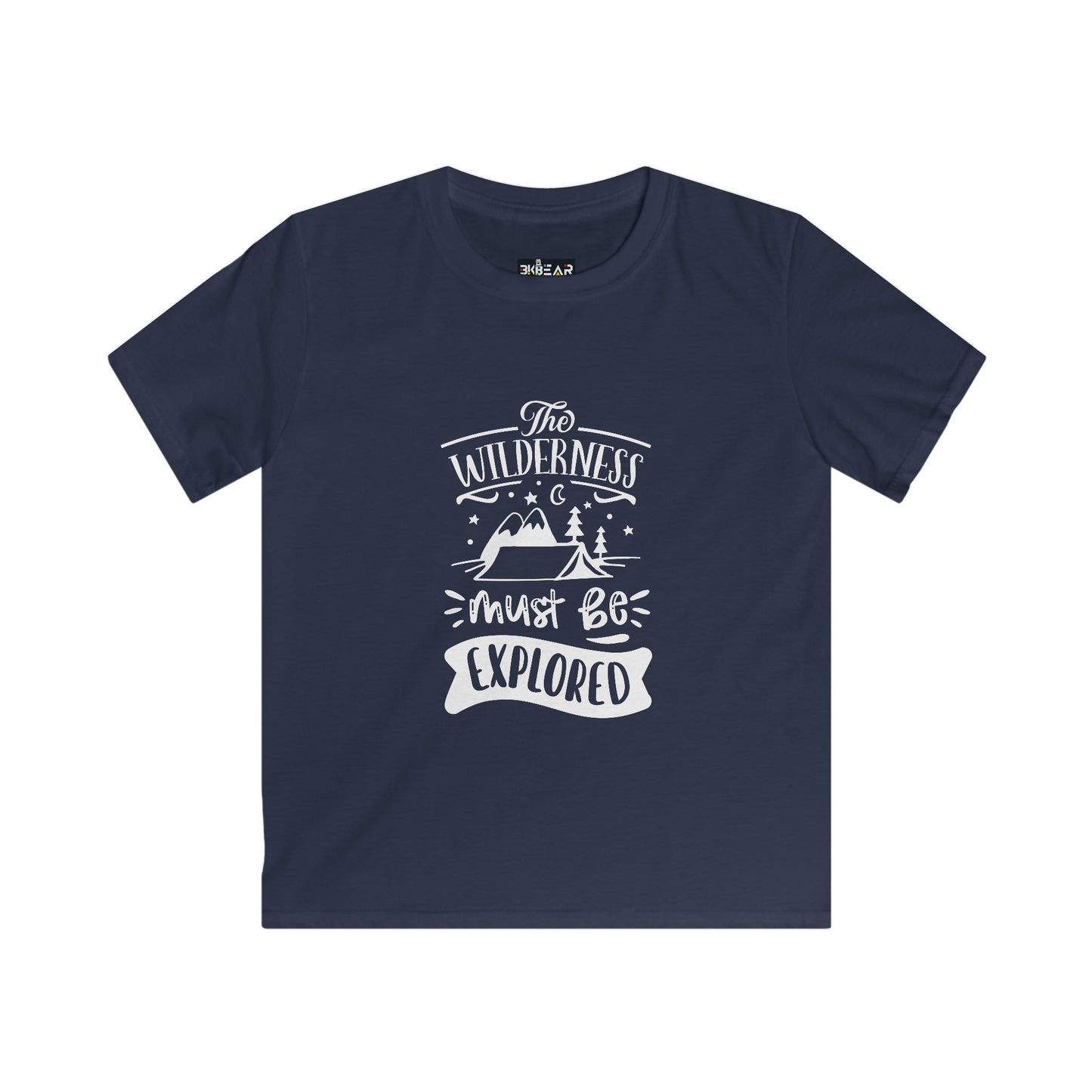 The Wilderness Kids Adventure Graphic Tee. Kids Softstyle Tee