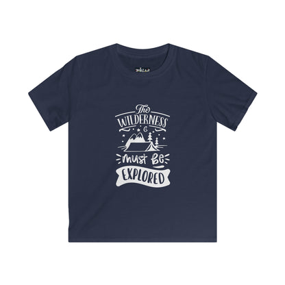 The Wilderness Kids Adventure Graphic Tee. Kids Softstyle Tee