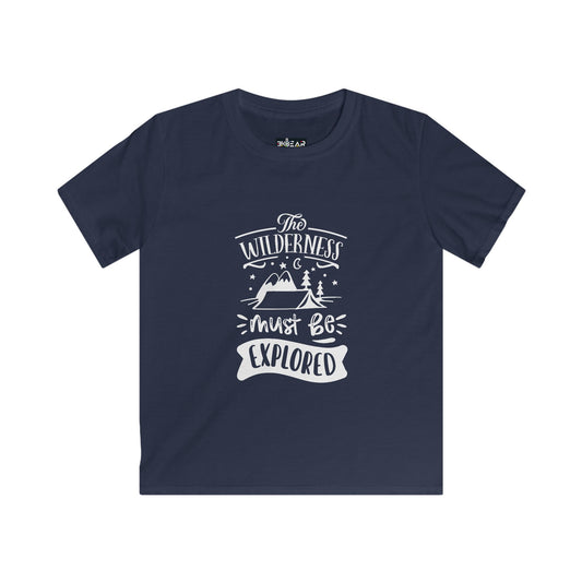 The Wilderness Kids Adventure Graphic Tee. Kids Softstyle Tee