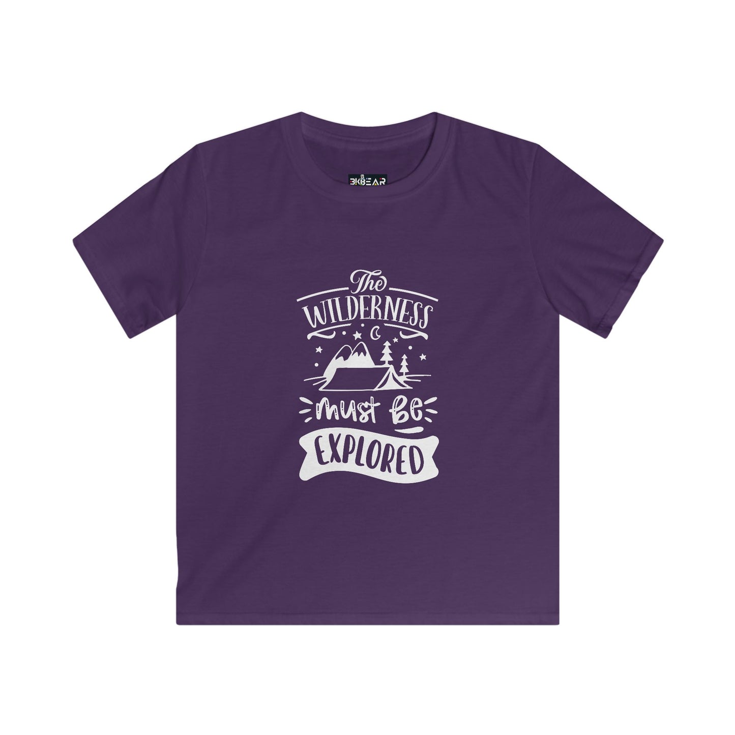 The Wilderness Kids Adventure Graphic Tee. Kids Softstyle Tee