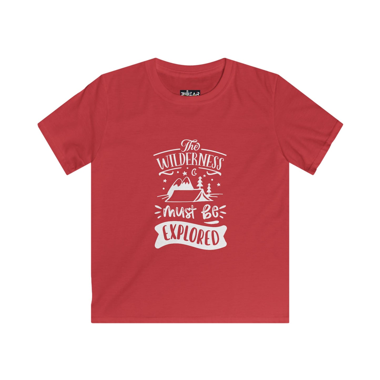 The Wilderness Kids Adventure Graphic Tee. Kids Softstyle Tee