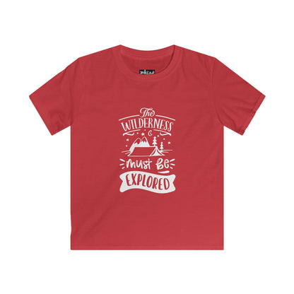 The Wilderness Kids Adventure Graphic Tee. Kids Softstyle Tee