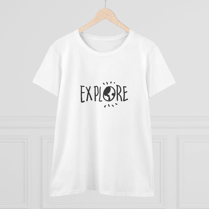 Explore. Women's Midweight Cotton Tee