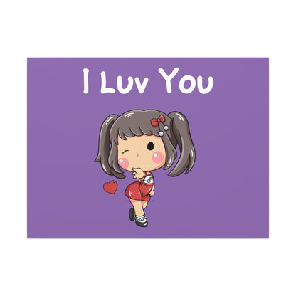 I Luv You. Canvas Gallery Wraps