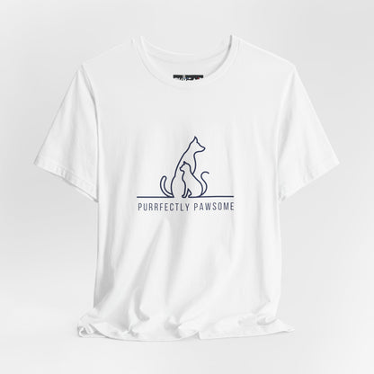 Purrfectly Pawsome. Unisex Jersey Short Sleeve Tee