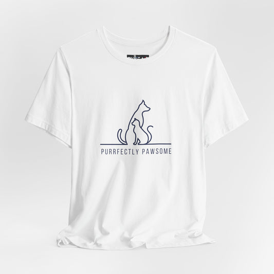 Purrfectly Pawsome. Unisex Jersey Short Sleeve Tee