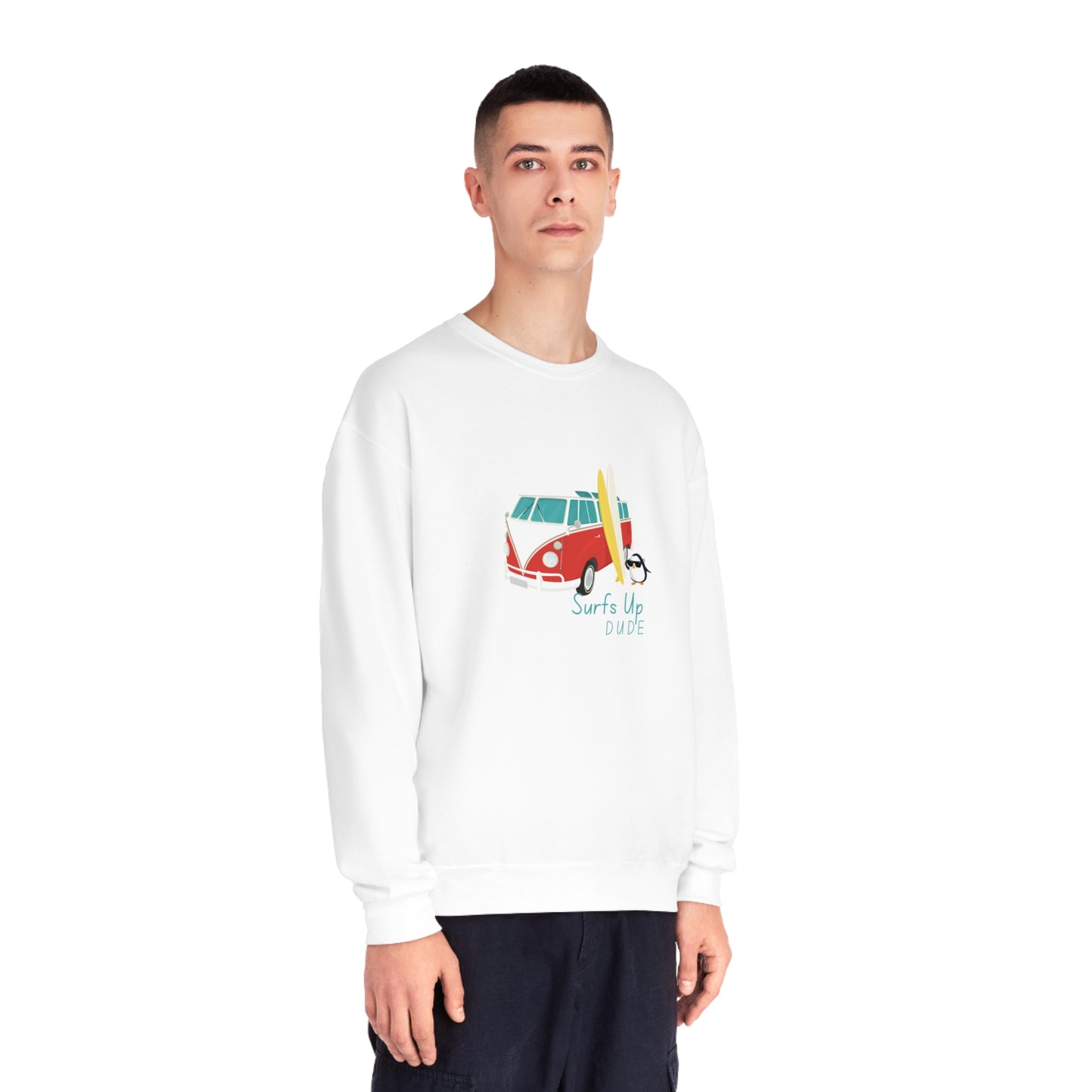 Surfs Up Dude. Unisex NuBlend® Crewneck Sweatshirt