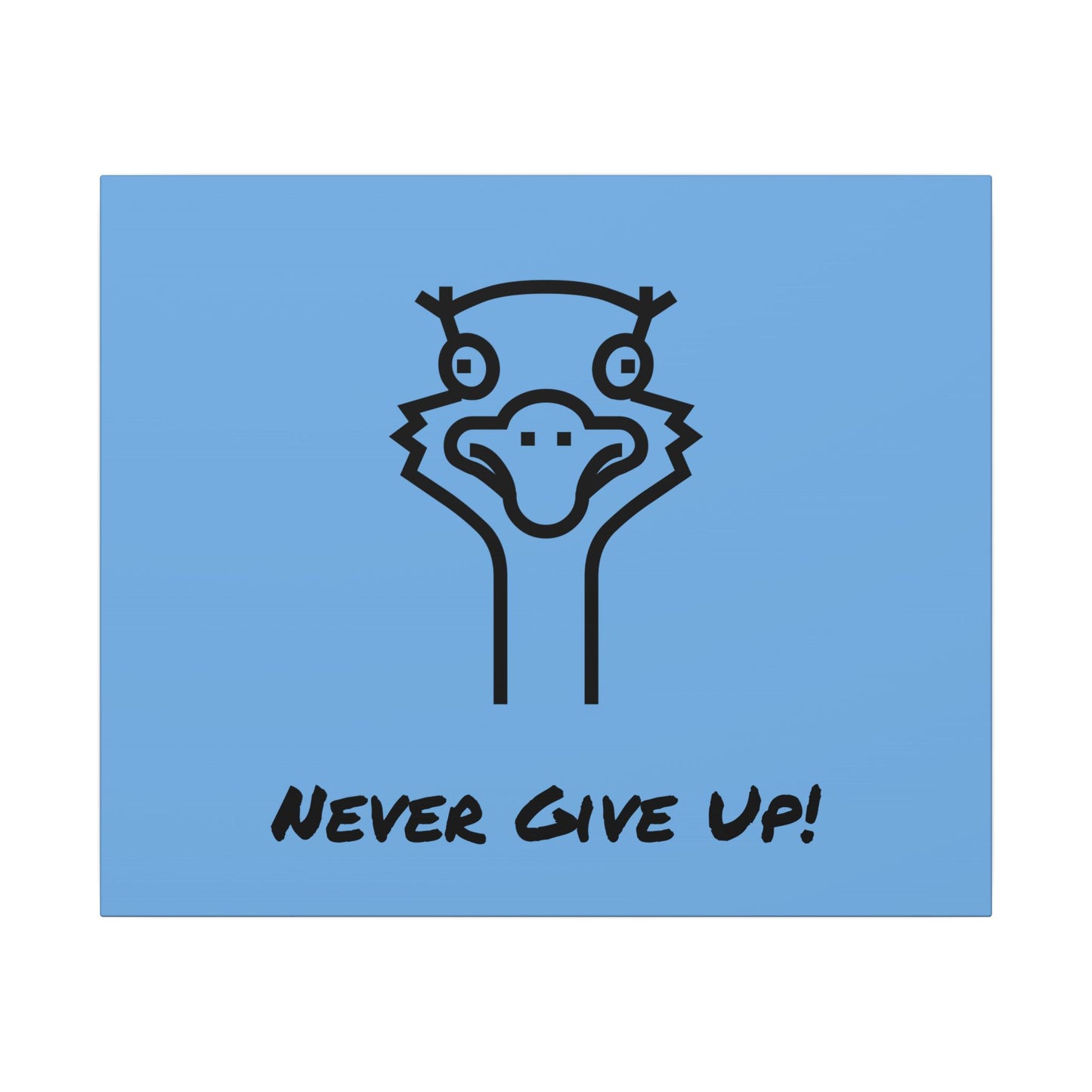 Oscar The Ostrich and JimmyV Never Gave Up. Canvas Gallery Wraps