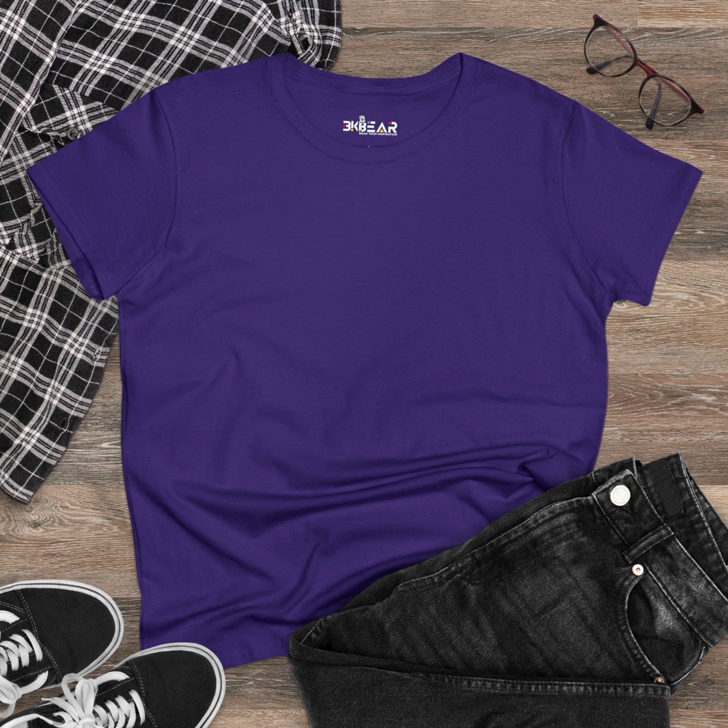 Solid Azalea. Women's Midweight Cotton Tee