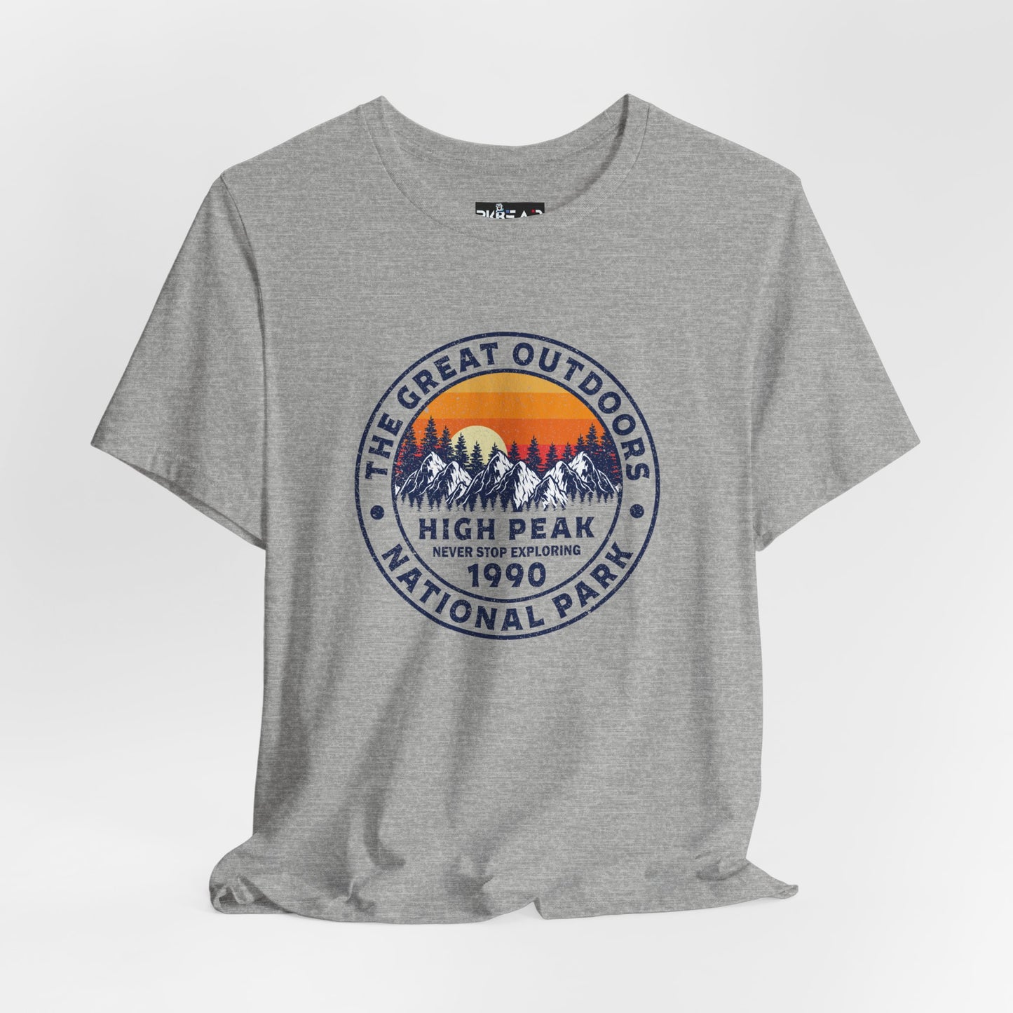 Never Stop Exploring. High Peak National Park. Unisex Jersey Short Sleeve Tee