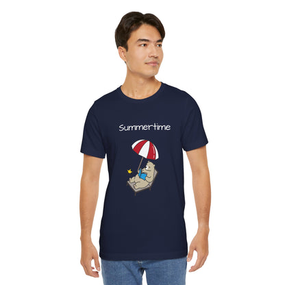 Summertime. Bear.  Unisex Jersey Short Sleeve Tee