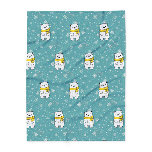 Winter Time BK Bear. Arctic Fleece Blanket