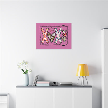 Sign of Love. XOXO. Canvas Gallery Wraps