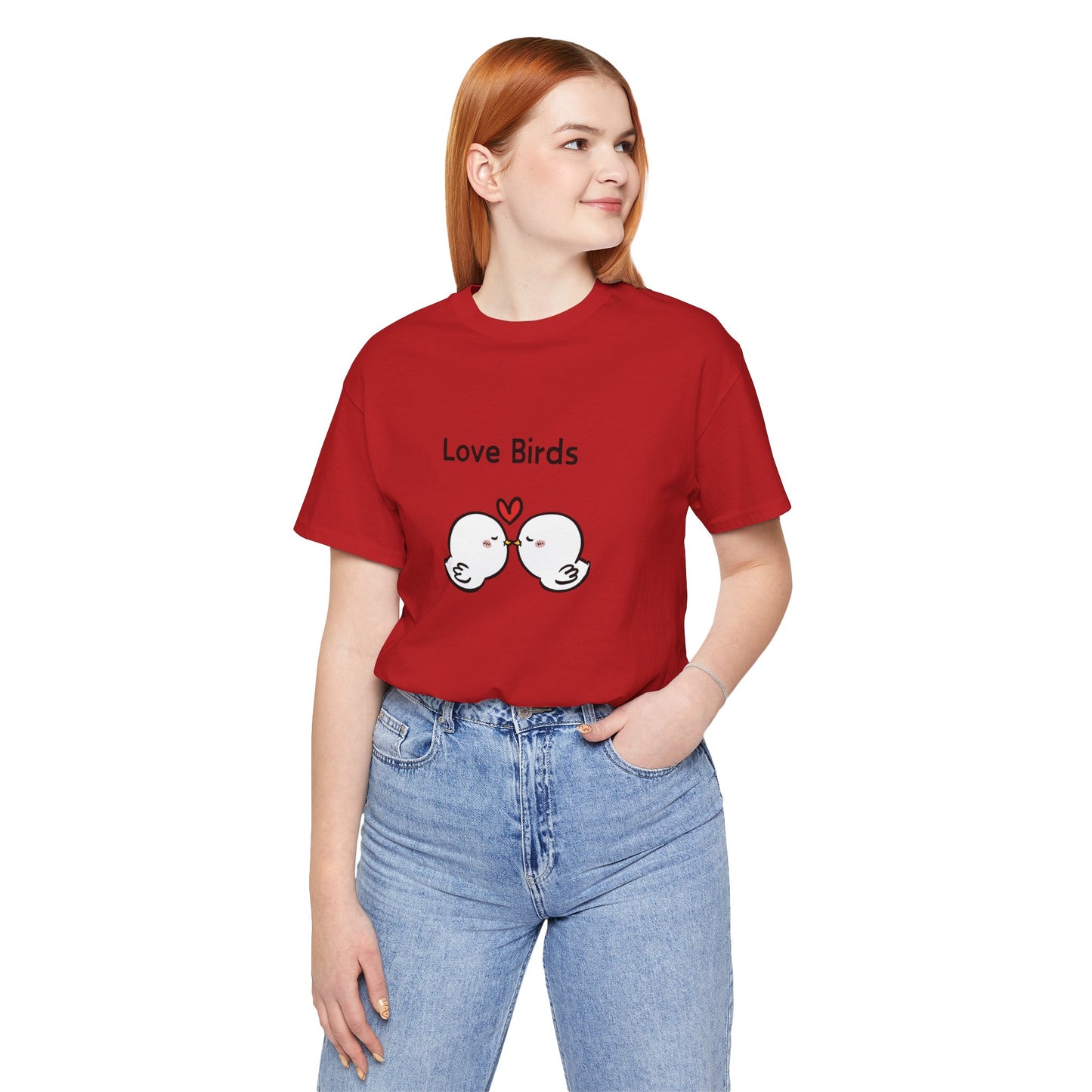 Love Birds Boyfriend T Graphic. Unisex Jersey Short Sleeve Tee