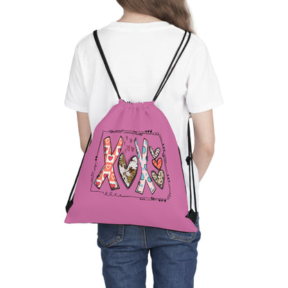 Sign Of Love. Outdoor Drawstring Bag