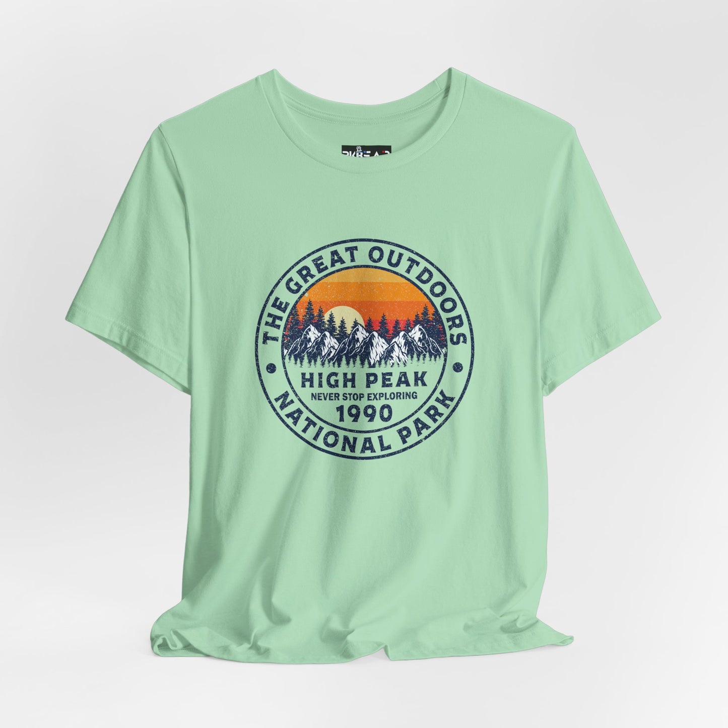 Never Stop Exploring. High Peak National Park. Unisex Jersey Short Sleeve Tee