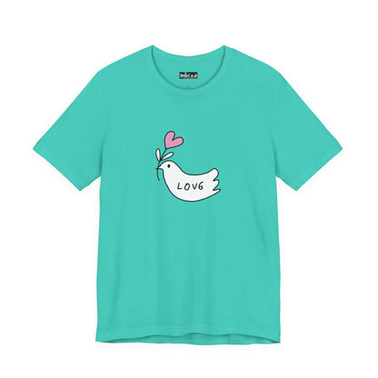 Love. Dove. Unisex Jersey Short Sleeve Tee