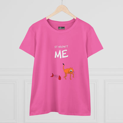 Leo The Cat Didn't Do It. Women's Midweight Cotton Tee