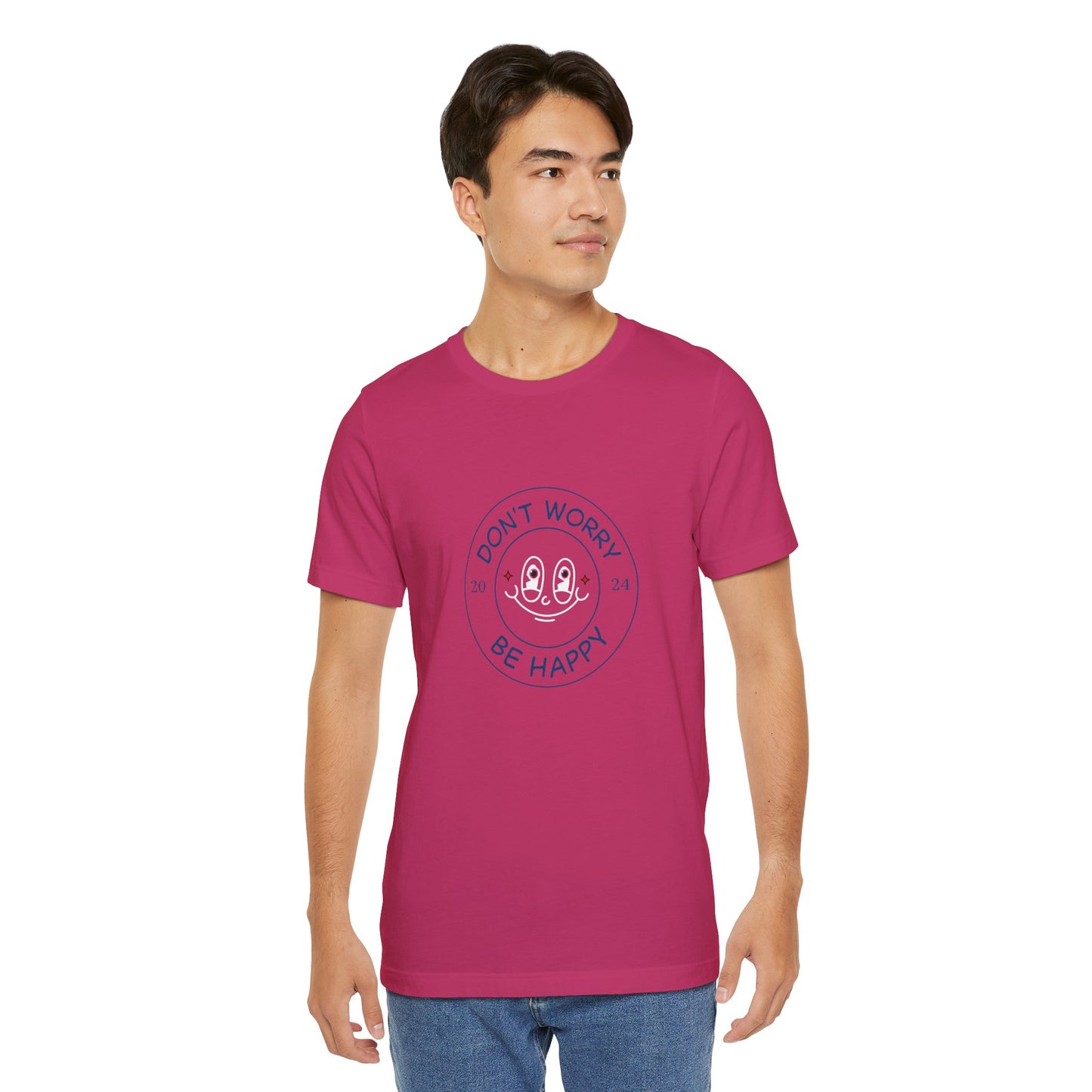 Don't Worry. Be Happy. Unisex Jersey Short Sleeve Tee